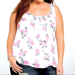 COPY - TORRID ROSE CHIFFON TULIP TANK TOP